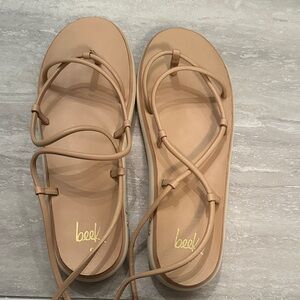 Beek Light Brown Leather Sandals